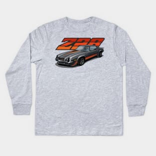 1981 Chevrolet Camaro Z28 in black Kids Long Sleeve T-Shirt